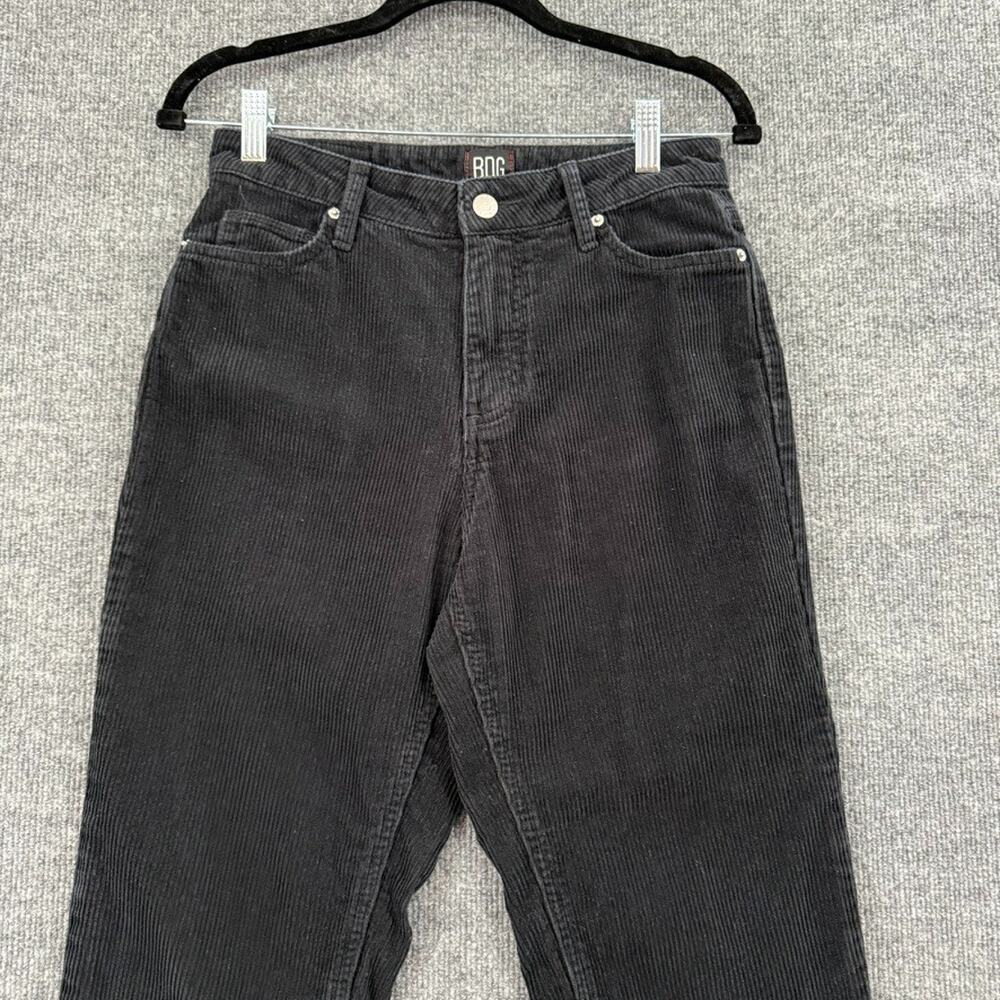 BDG Urban Outfitters Womens High Rise Mom Corduroy Pants Size 26 Black Tapered - Picture 2 of 11